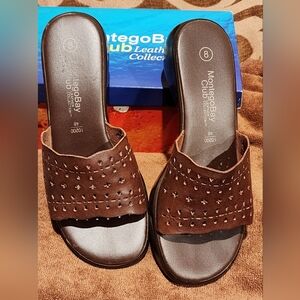 Montego Bay Club Brown Leather Sandals